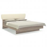 Двуспальная кровать 160х200 Solo (сонома/экокожа ваниль)