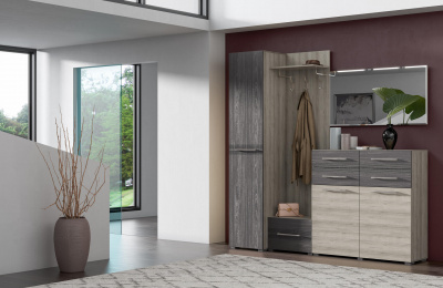 Дуб серый + айронвуд серебро