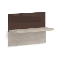 Полка настенная в спальню Solo (сонома/коричневый)