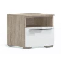 Прикроватная тумба Solo (сонома/белый глянец)