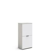 Низкий шкаф-пенал 2 двери Napoli (Крафт белый)