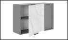 БРАУНИ Шкаф навесной ШП-900_H6 (угл.1 ств.)