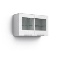 Шкаф-витрина навесной Solo (белый/белый глянец)