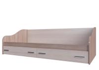 Город Кровать одинарная с ящиками (Без матраца 0,9*2,0) (ясень шимо темный/ясень шимо тм./св.)
