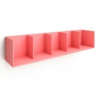 Полка открытая 5 секций (розовая)