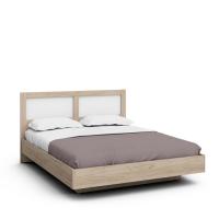 Кровать Napoli-3 с матрасом (Крафт серый/белый матовый)