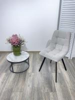 Стул CHILLI-Q SQUARE светло-серый #H09, велюр / черный каркас М-City