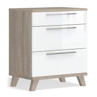 Прикроватная тумба на опорах Solo (сонома/белый)