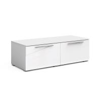 Тумба в гостиную Solo 2 ящика (белый/белый глянец)