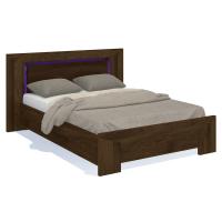 Двуспальная кровать 160х200  Blade (Коламбия/коричневый глянец)