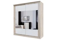 Шкаф-купе №19 (2,0 м) Классик белый (дуб сонома)