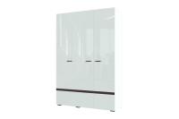 МС "Соло" Шкаф трехстворчатый (Белый/Белый глянец/Венге)