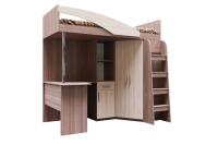 Город Кровать двухъярусная (комбинированная) (Без матраца 0,9*2,0) (ясень шимо темный/ясень шимо
                светлый)