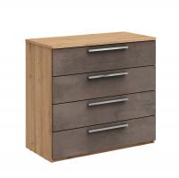 Широкий комод Napoli (Дуб натуральный/бетон Dark)