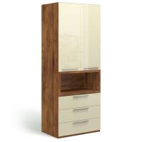 Шкаф для одежды Solo Quadro с нишей (таксония/ваниль)