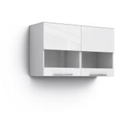 Шкаф навесной Solo двухдверный (белый/белый глянец)