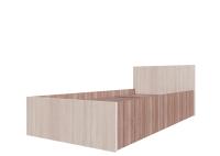 ЭДМ-5 Кровать одинарная 0,9*2,0 м (Ясень шимо темн/ясень шимо свет)