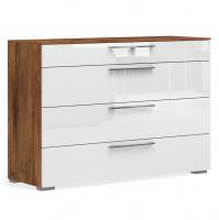 Комод c выдвижными ящиками Solo (таксония/белый глянец)