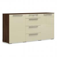 Комод широкий Solo (орех Коламбия/глянец ваниль)