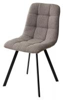 Стул CHILLI SQUARE TRF-12 серо-коричневый, ткань/ черный каркас М-City