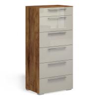 Комод высокий 6 ящиков Solo (таксония/мокко)