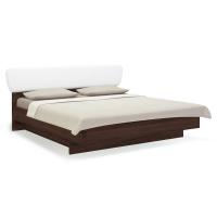 Кровать с подъёмным механизмом 180х200 Solo (орех Коламбия/экокожа белая)