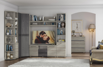 Дуб серый + айронвуд серебро