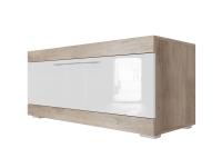 МС Ницца Тумба для телевидеоаппаратуры (1100) (Каньон светлый/Белый глянец)