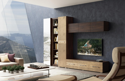 Дуб апрель темный + лофт голдэн пэлас