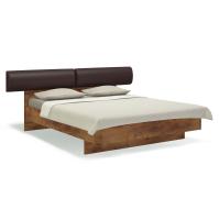 Кровать с мягким изголовьем 160х200 Solo (таксония/экокожа коричневая)