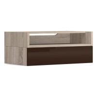 Тумба с 3D нишей Solo Quadro (сонома/коричневый глянец)