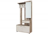 Визит-1 Вешалка (с зеркалом) (Зеркальный) (Каньон светлый/Гикори светлый)