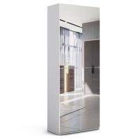Узкий шкаф Solo (белый/зеркало)