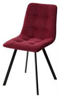 Стул CHILLI-Q SQUARE винный #16, велюр / черный каркас М-City