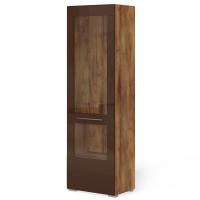 Шкаф-витрина Соло (таксония/коричневый) левый