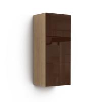 Навесной шкаф Solo Quadro (ривьера/коричневый глянец)