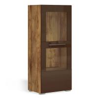 Шкаф-витрина Solo (таксония/коричневый) правый
