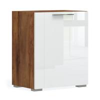 Тумба в гостиную Solo с дверцей (Таксония/белый глянец)