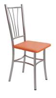 Стул хром "Классик-5" (Рустика Оранж)