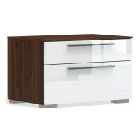 Прикроватная тумба Solo с 2 ящиками (орех Коламбия/белый)