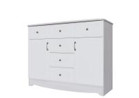 МС Акварель 1 (Комод 2 створки) (Ясень анкор светлый/ белая матовая)