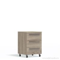 Тумба на колесиках Solo 3 ящика (дуб cонома)