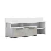 Тумба под телевизор Solo (белый/бетон Grey) правая