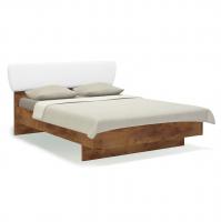 Кровать полуторная 140х200 Solo (таксония/экокожа белая)