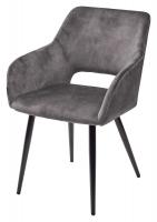 Стул ALLY VBP-202 античный темно-серый/ черный каркас M-City