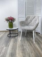 Стул БЕЙЛИС светло-серый, микровелюр / белый каркас M-City