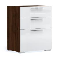 Тумба в гостиную Solo 3 ящика (орех Коламбия/белый)