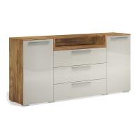 Широкий комод с 3D нишей Solo (таксония/мокко)