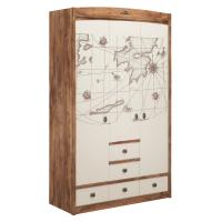 Шкаф Атлантида "Лагуна" с рисунком (таксония/карамель)