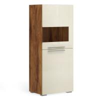 Шкаф-витрина низкая Solo (таксония/ваниль) правый